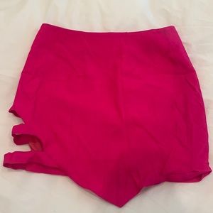 Tobi bright pink skirt with side detail
